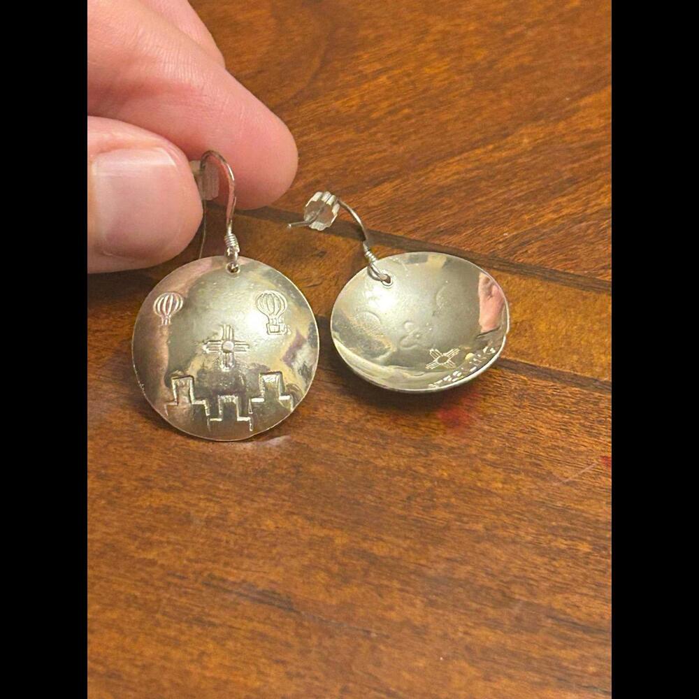 M5 3.63g earring hot balloon city circle cute unique 925 sterling silver